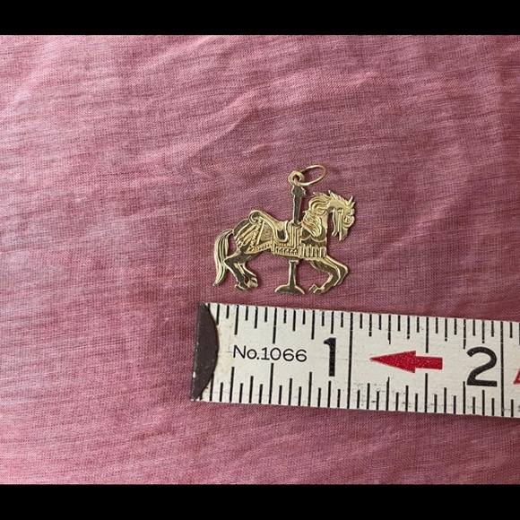 14k Gold Carousel Horse Pendant - Picture 6 of 7